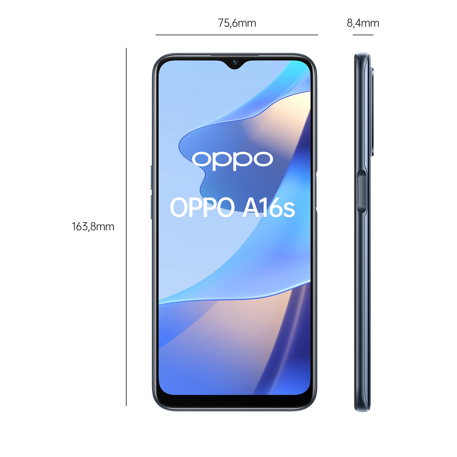 Oppo A16s Dual-SIM 64GB Crystal Black Android Smartphone Neu-2