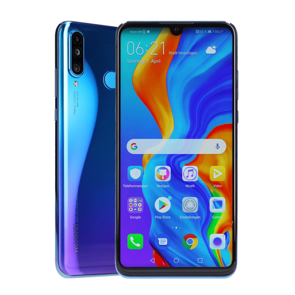 Huawei P30 lite Dual-SIM 128GB Peacock Blue Android Smartphone-1