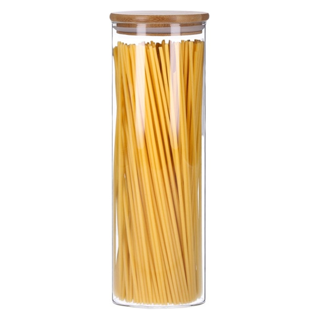 Vorratsglas Bambus- Deckel, luftdichte Vorratsdose Glas 8 Größen  350 - 2200 ml-2