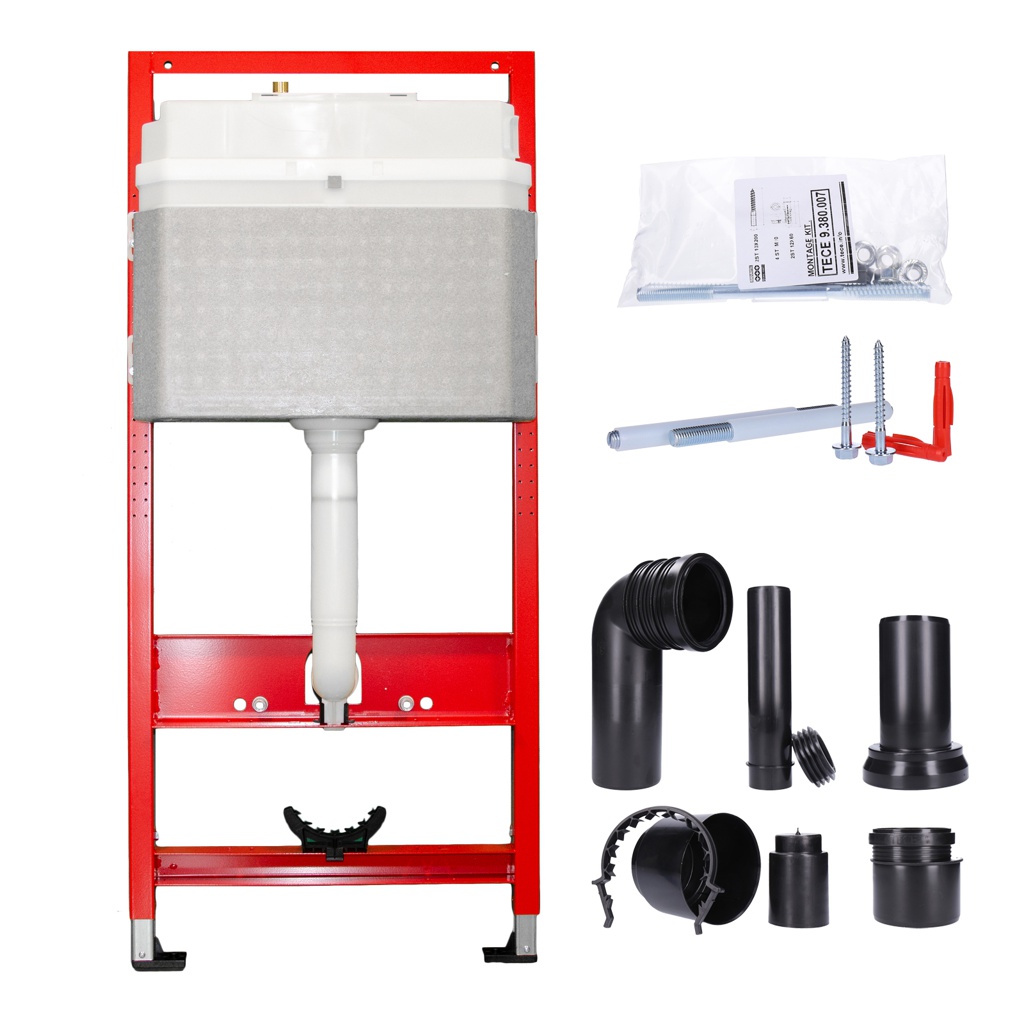 TECE Base WC-Set 3in1 Spülkasten mit Drückerplatte & Befestigungssatz 112cm NEU-1