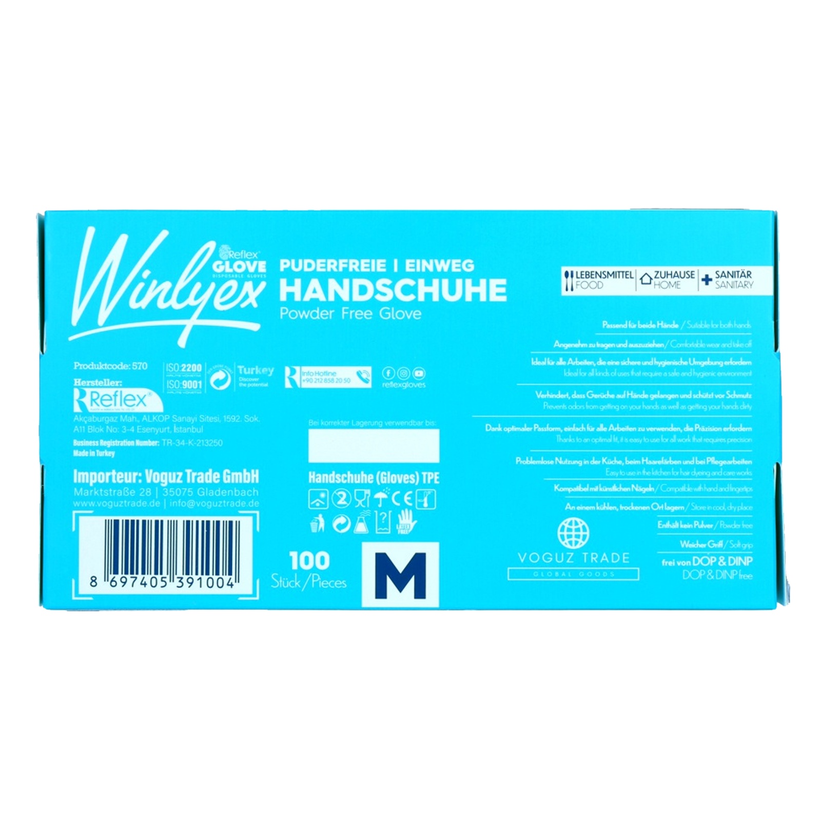 1000x Puderfreie Einweghandschuhe TPE Grösse M latexfrei Einmalhandschuhe-4