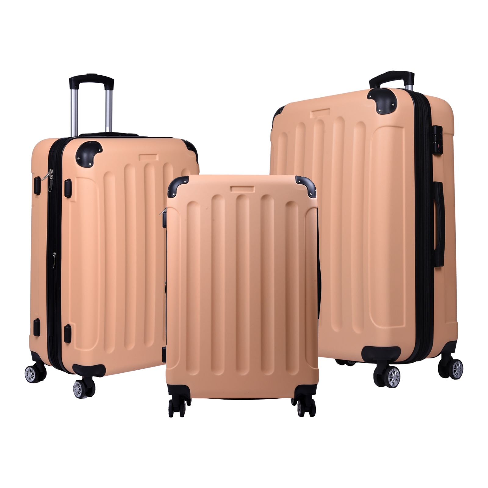 3tlg. Hartschalen Kofferset,Teleskopgriff, Erweiterungsfunktion TSA- Schloss - Bild 4 von 30