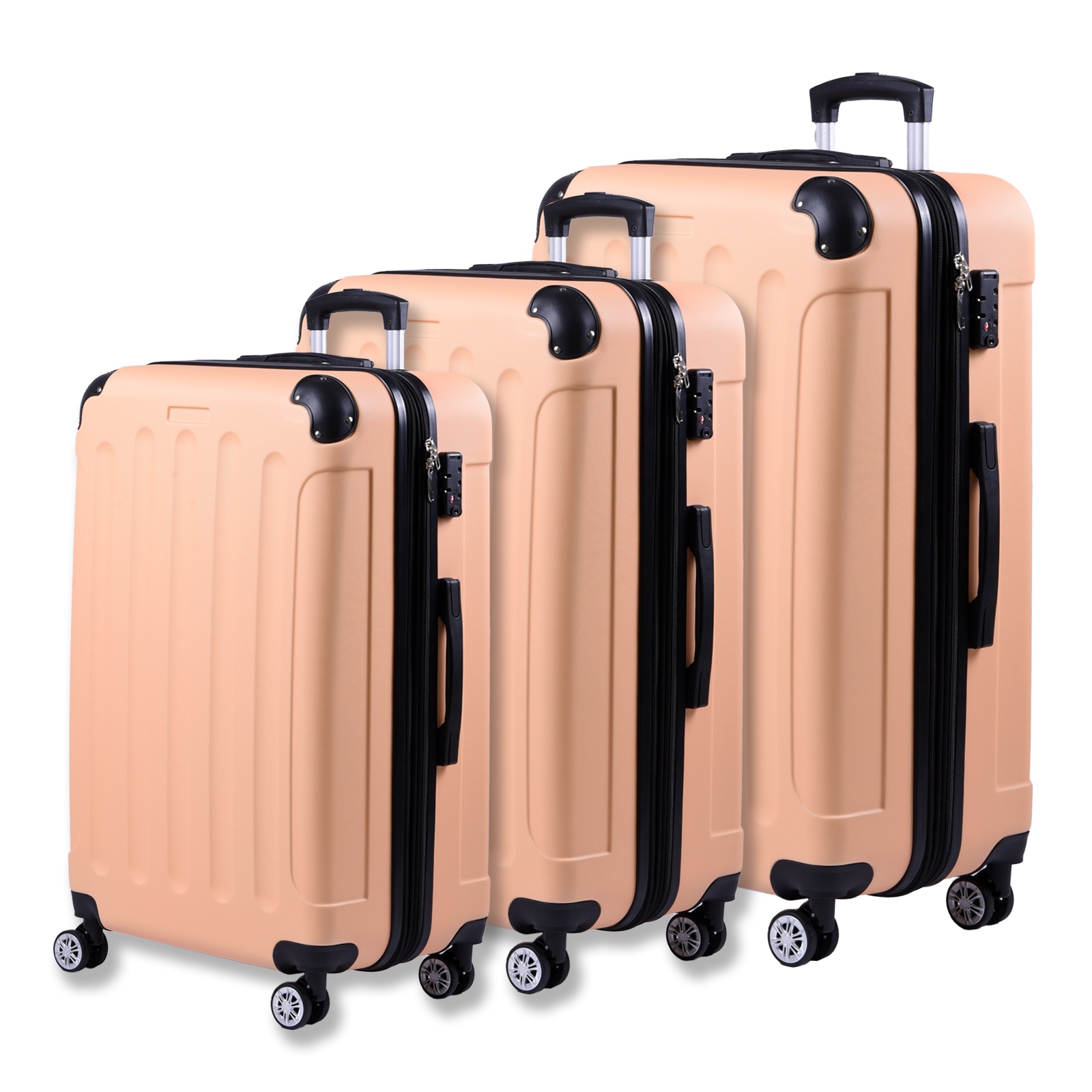 3tlg. Hartschalen Kofferset,Teleskopgriff, Erweiterungsfunktion TSA- Schloss - Bild 5 von 30