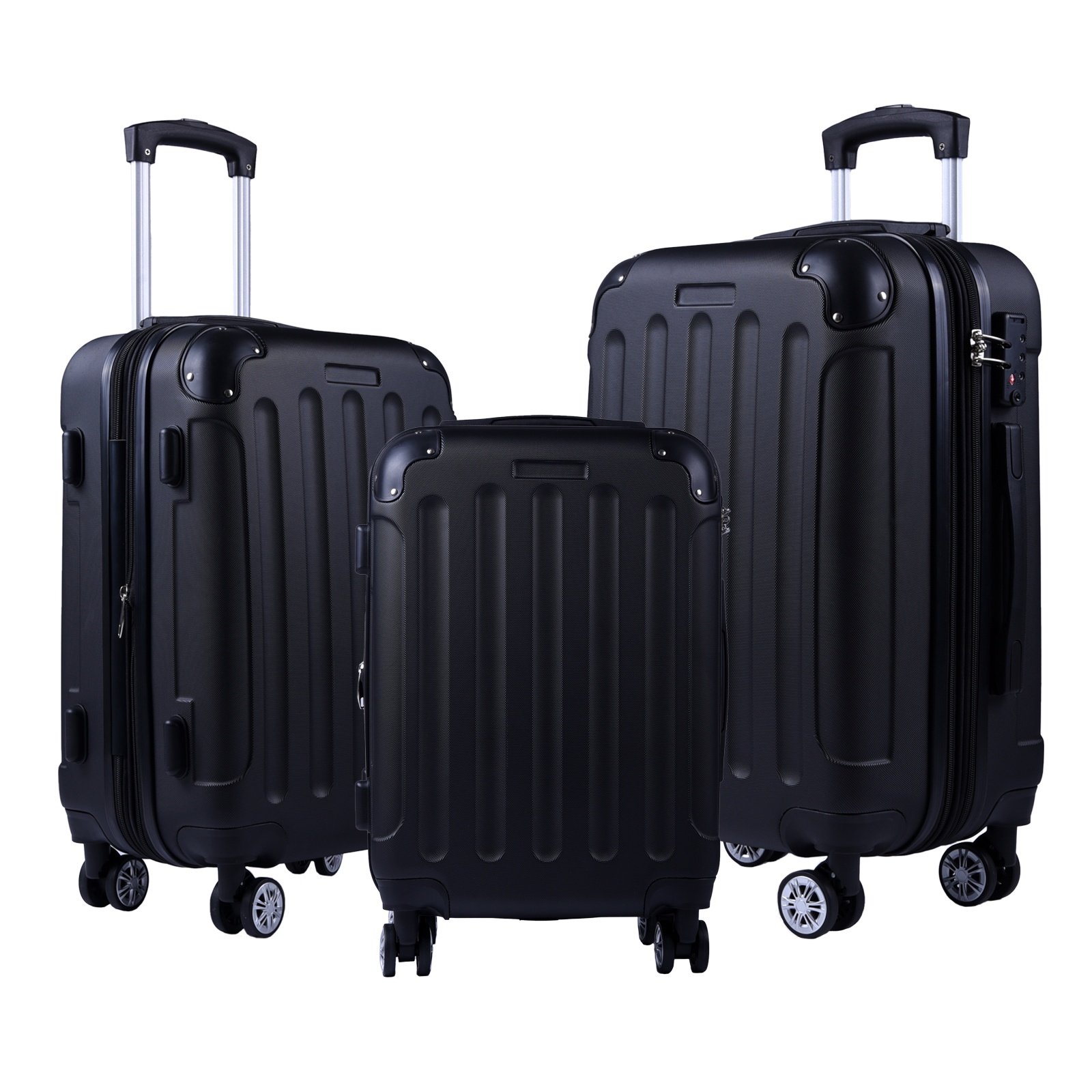 3tlg. Hartschalen Kofferset,Teleskopgriff, Erweiterungsfunktion TSA- Schloss - Bild 13 von 30