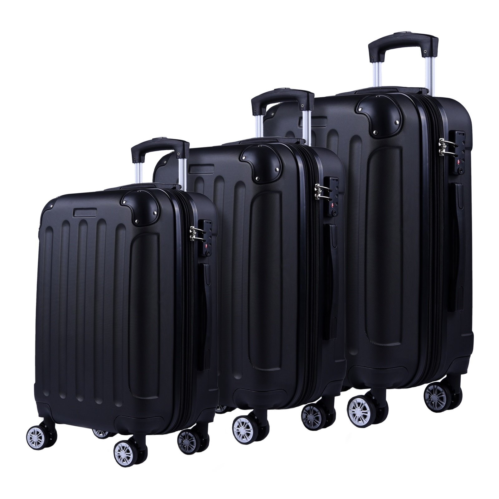 3tlg. Hartschalen Kofferset,Teleskopgriff, Erweiterungsfunktion TSA- Schloss - Bild 14 von 30