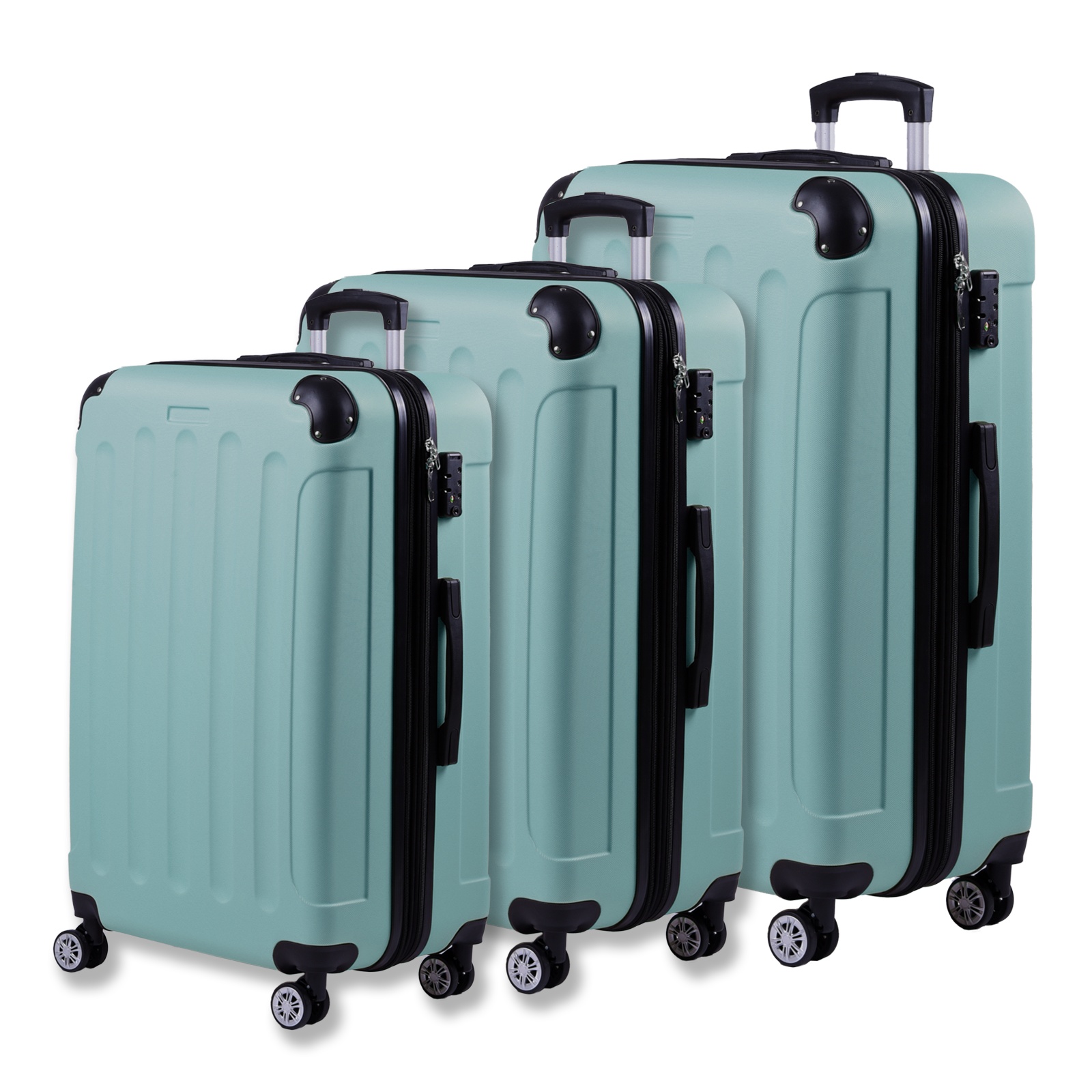 3tlg. Hartschalen Kofferset,Teleskopgriff, Erweiterungsfunktion TSA- Schloss - Bild 23 von 30