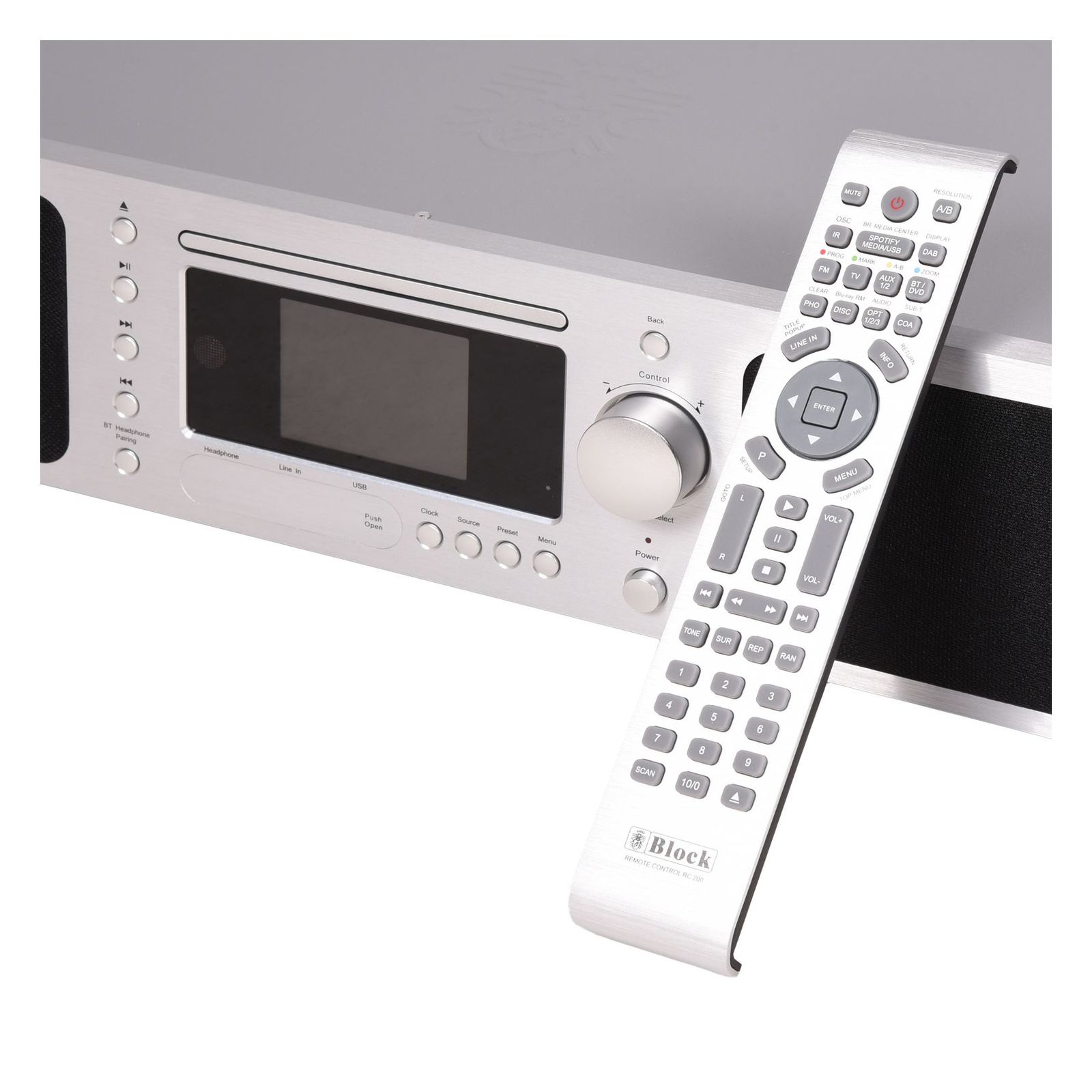 Block BB-200 Blu-ray Internet-Receiver mit 70 Watt Diamantsilber-3