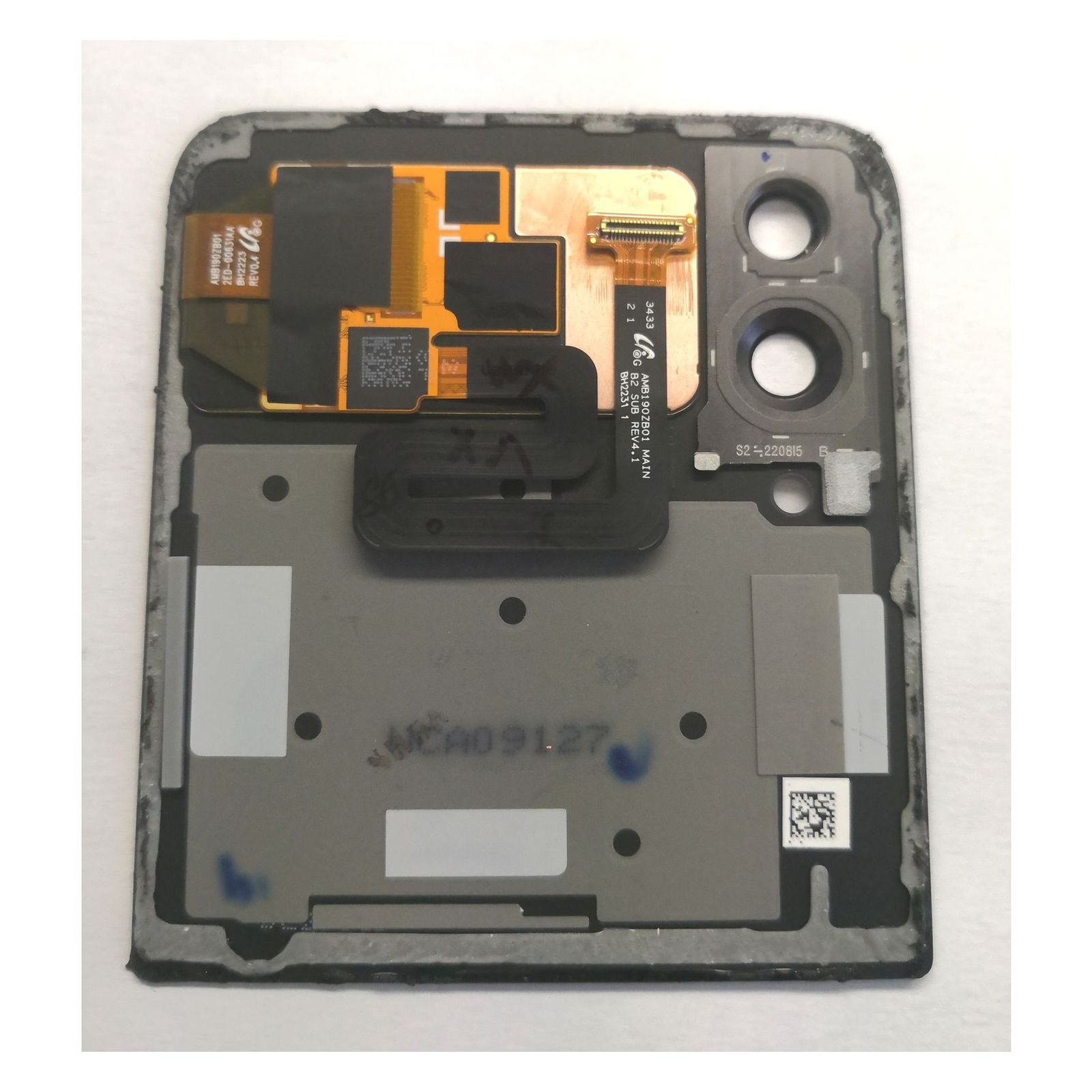 Akkudeckel mit Display Samsung Galaxy Z Flip4 Graphite Original Ersatzteil-2