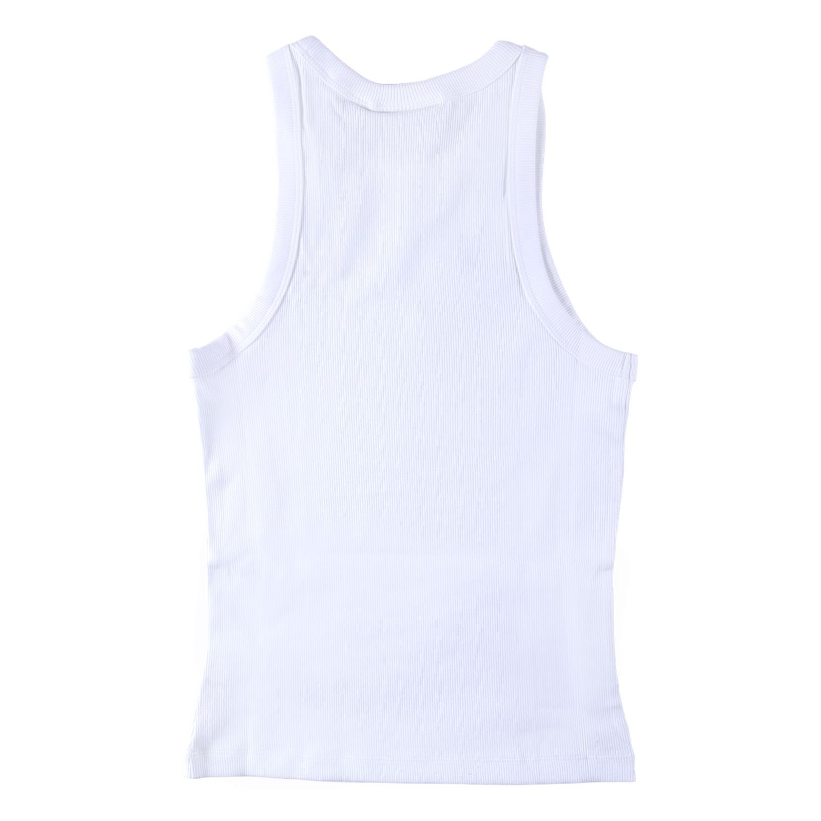 Calvin Klein Jeans Woven Label Tank Top Damen Slim-Fit Weiß-3