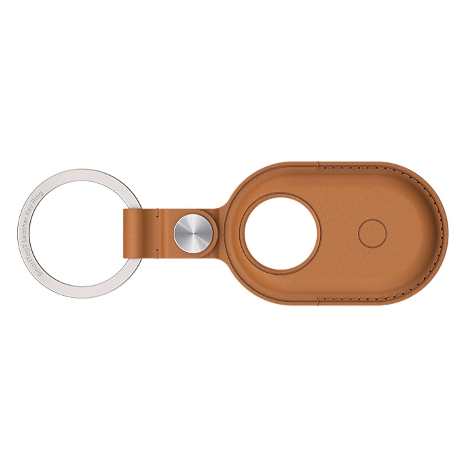 Samsung Galaxy SmartTag2 Braloba Key Ring Case Lederring in Braun-1