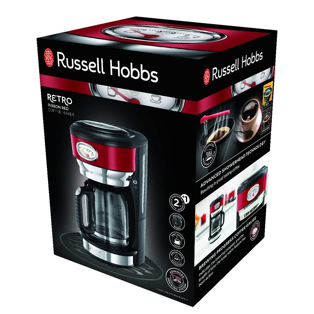 Russell Hobbs Retro Ribbon Red GlasKaffeemaschine rot eBay
