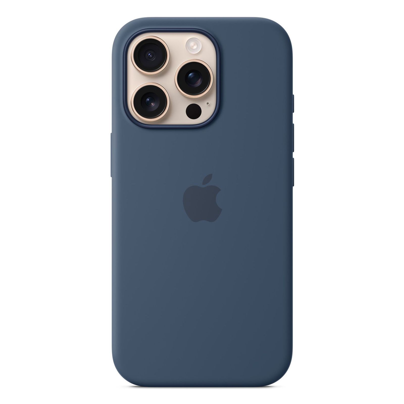 Apple iPhone 16 Pro Silikon Case Denim blau mit Magsafe-1