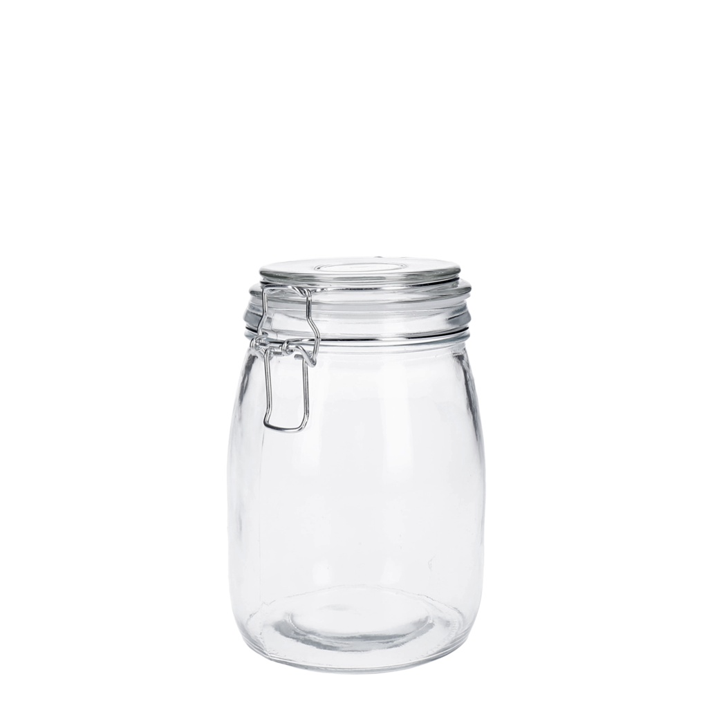 6er Set Vorratsglas mit Bügelverschluss und 8 Kreidetafel- Sticker (6 x 1000ml)-3