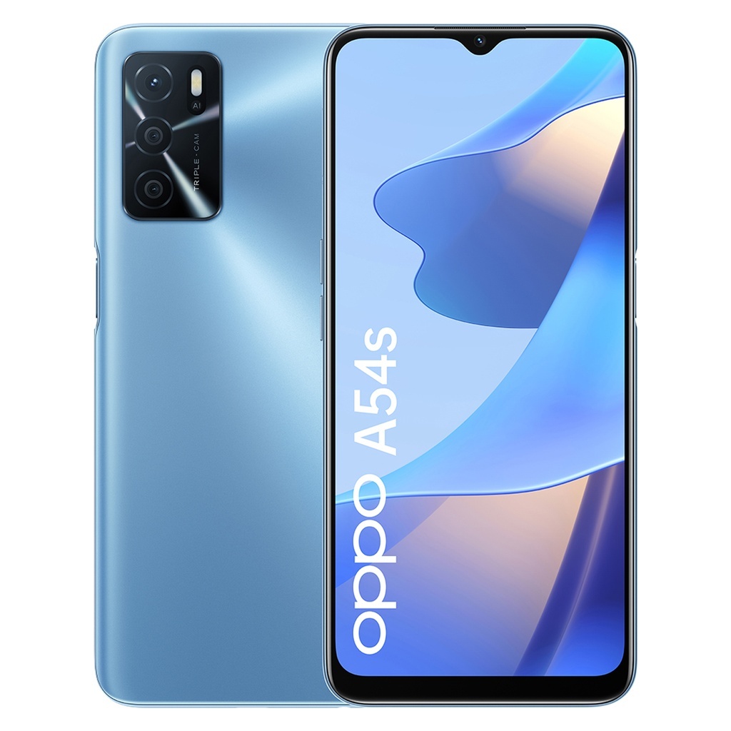 Oppo A54s Dual-SIM 128GB Pearl Blue LTE Android Smartphone NEU-1