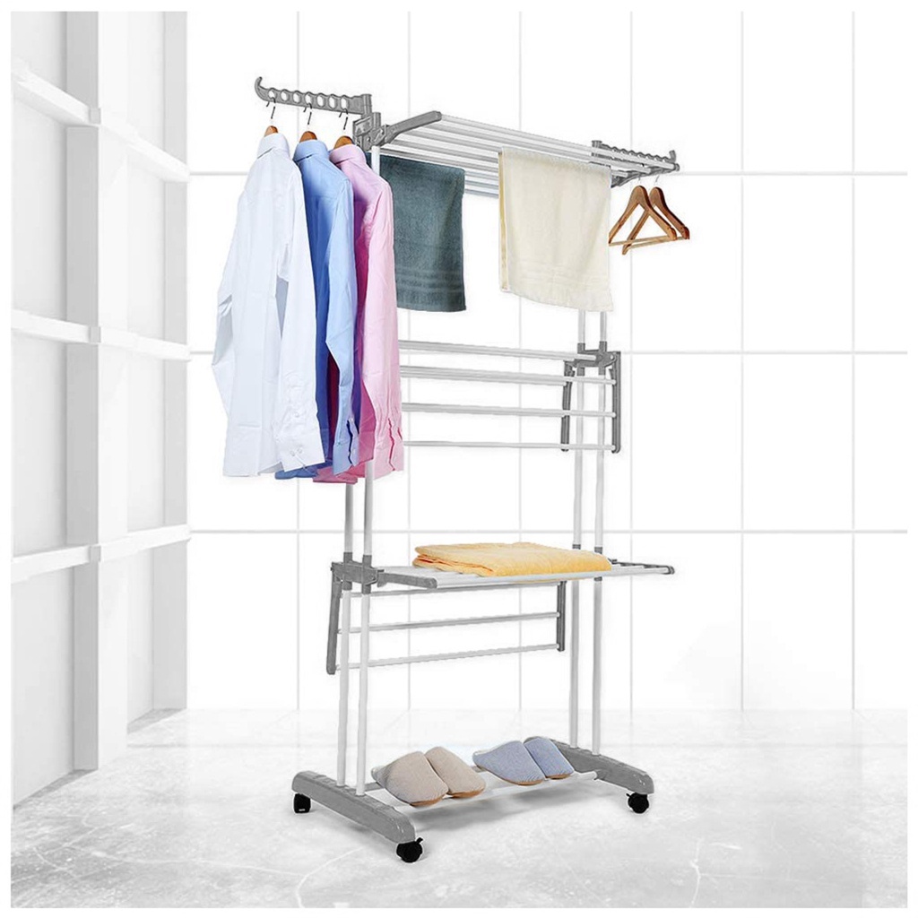 Turm- Wäscheständer, Wäschetrockner, Wäscheturm | 18 Meter Wäscheleine