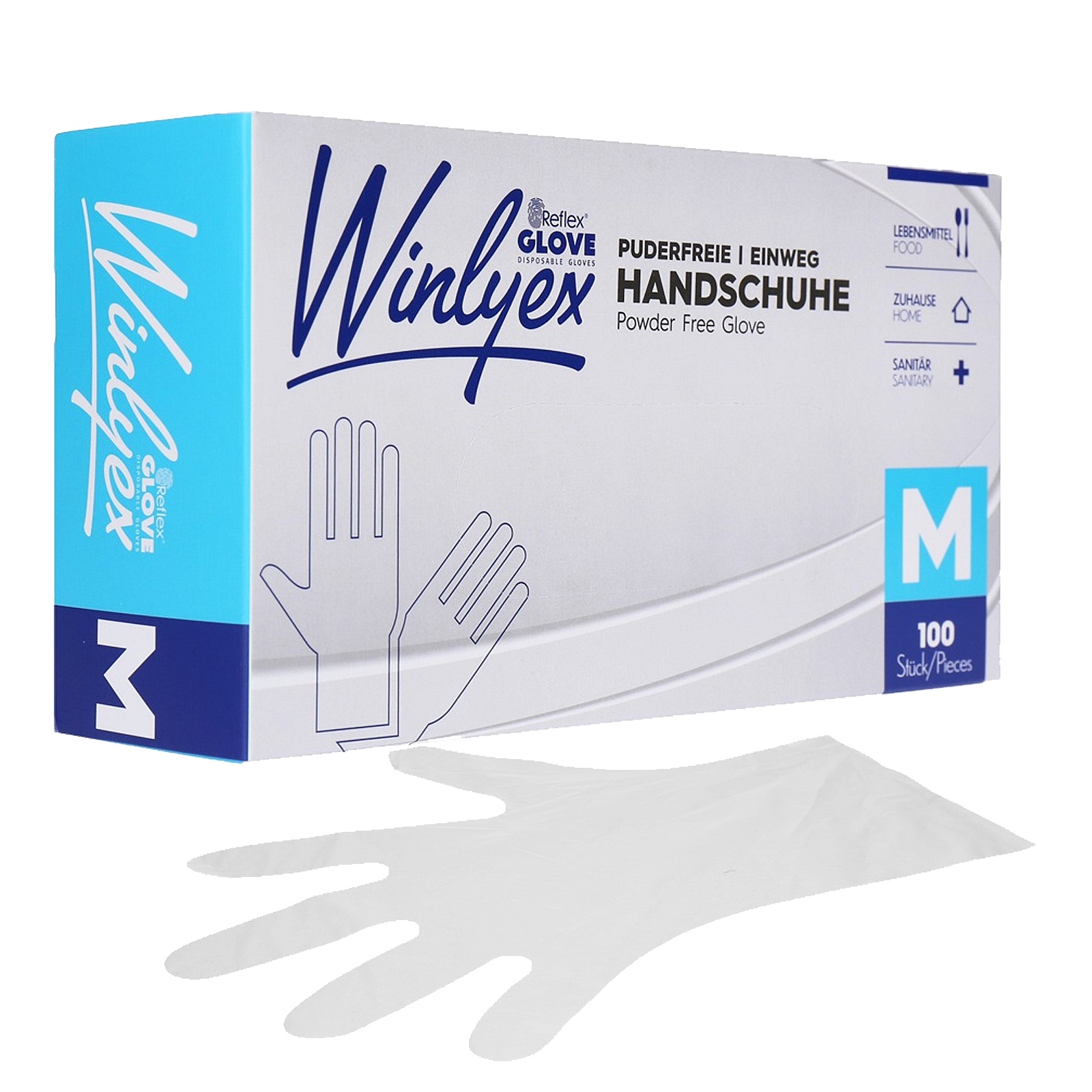 1000x Puderfreie Einweghandschuhe TPE Grösse M latexfrei Einmalhandschuhe-2