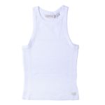 Calvin Klein Jeans Woven Label Tank Top Damen Slim-Fit Weiß-1